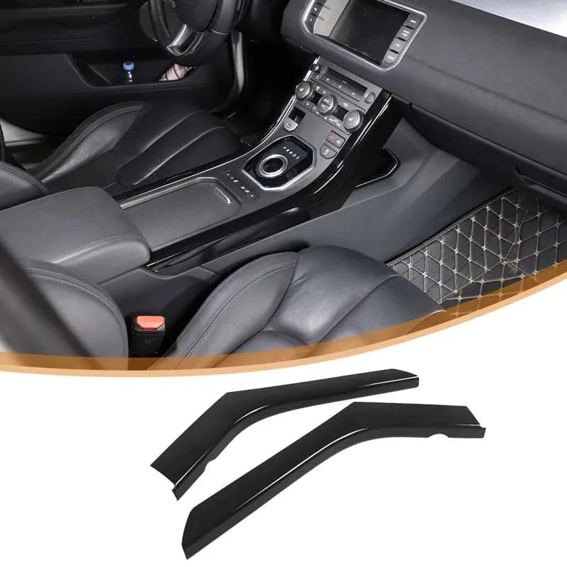 For Land Rover Evoque 2012-2018 ABS black car center control side decorative strip sticker car interior protection accessories