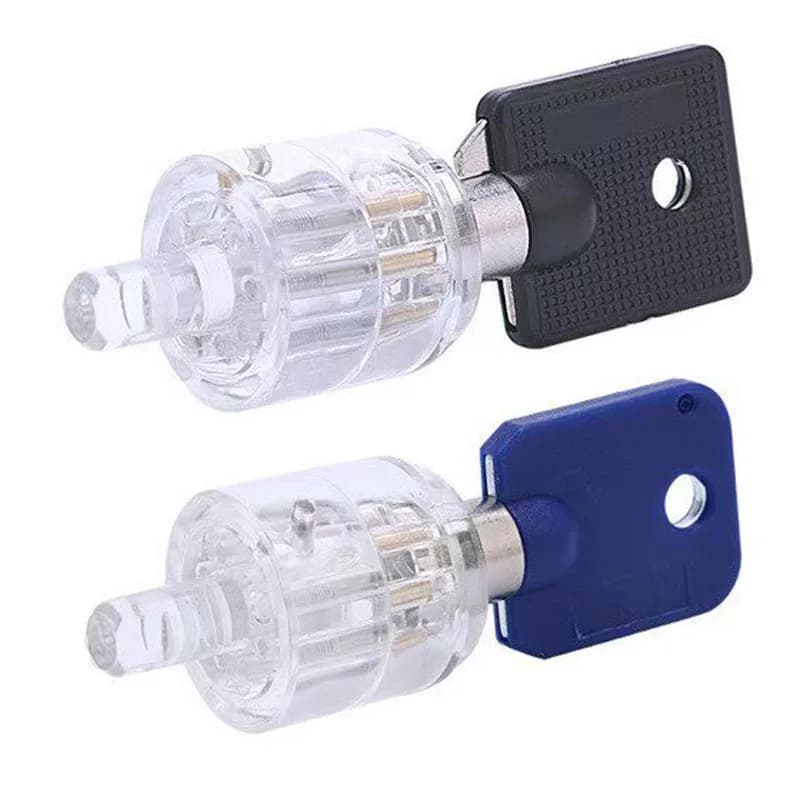 1PCS 7 Pin Lock Transparent Tubular Lock Practice Locksmith Tools View Padlock Training Skill For Locksmith