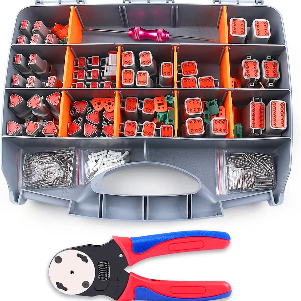 【Hot】338Pcs Deutsch DT Series Waterproof Connector Kit Repair Tool Box 2/3/4/6/8/12 2P/3P/4P/6P/8P/12P With Terminal car Accesso