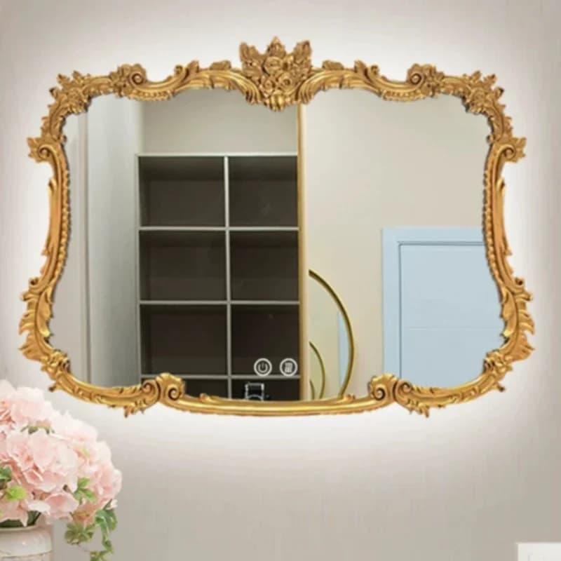 Door Entryway Mirrors Gold Antique Bathroom Body Mirrors Art Vanity Decoraciones De Habitaciones Living Room Decoration