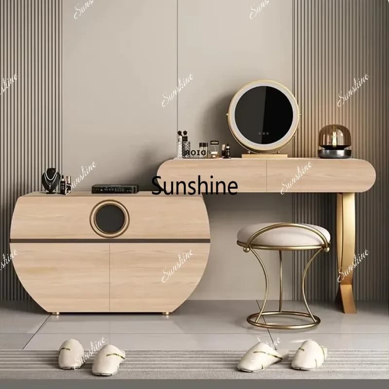 European Vanity Table Storage Organiser Beauty Modern Luxury Makeup Table Space Saving Tocador Mueble Furniture For Home
