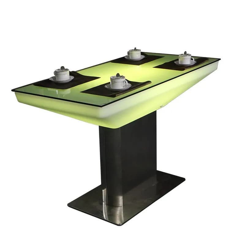 KTV Luminous Table Rectangular Colorful Bar Table Booth High Stool Coffee Table