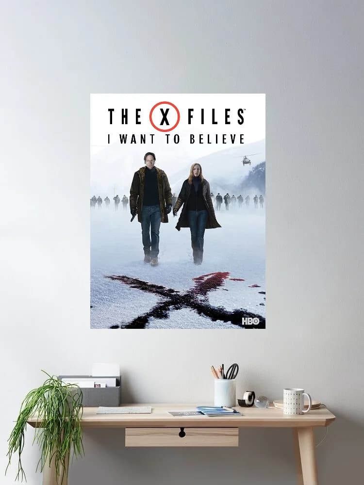 X-FILES - I WANT TO BELIEVE MOVIE, Art Print Silk Poster Home Wall Decor