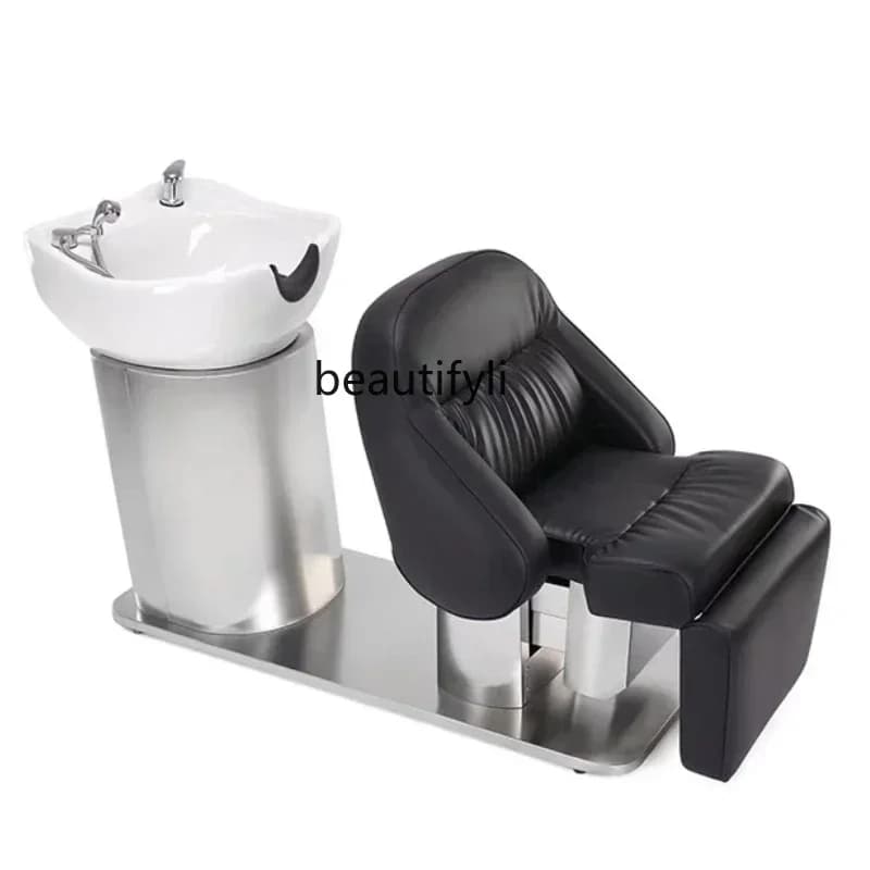 X Simple Shampoo Chair Beauty and Hairdressing Electric Flushing Barber Shop Automatic Head Therapy Bed