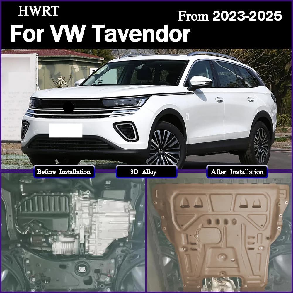 For VW Tavendor 2023-2025 2.0T Plastic steel Under Engine Guard Protection Device Engine Bonnets Engine Shield Car Accessories