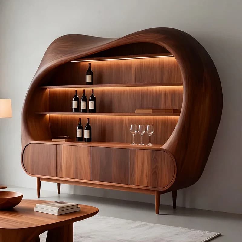 Rustic Small Living Room Cabinets Classic Display  Arched Living Room Cabinets Saving Wooden Mueble Salon Furniture Home
