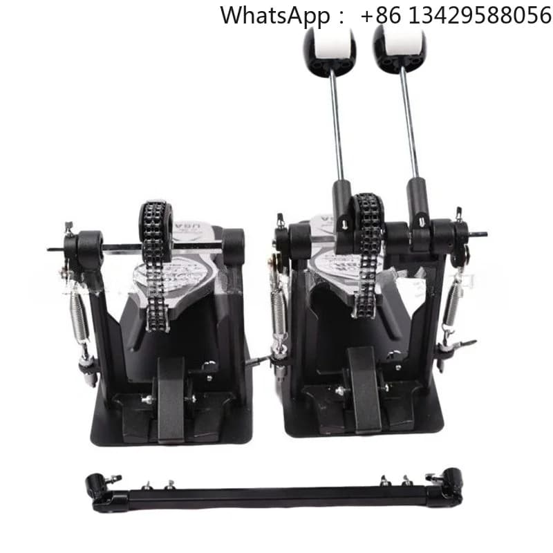 Jazz Drum Set Drum Double Step Power Type Large Pedal Thick Chain Zinc Alloy Pedal Hammer Base   Foot Hammer Head Accessories