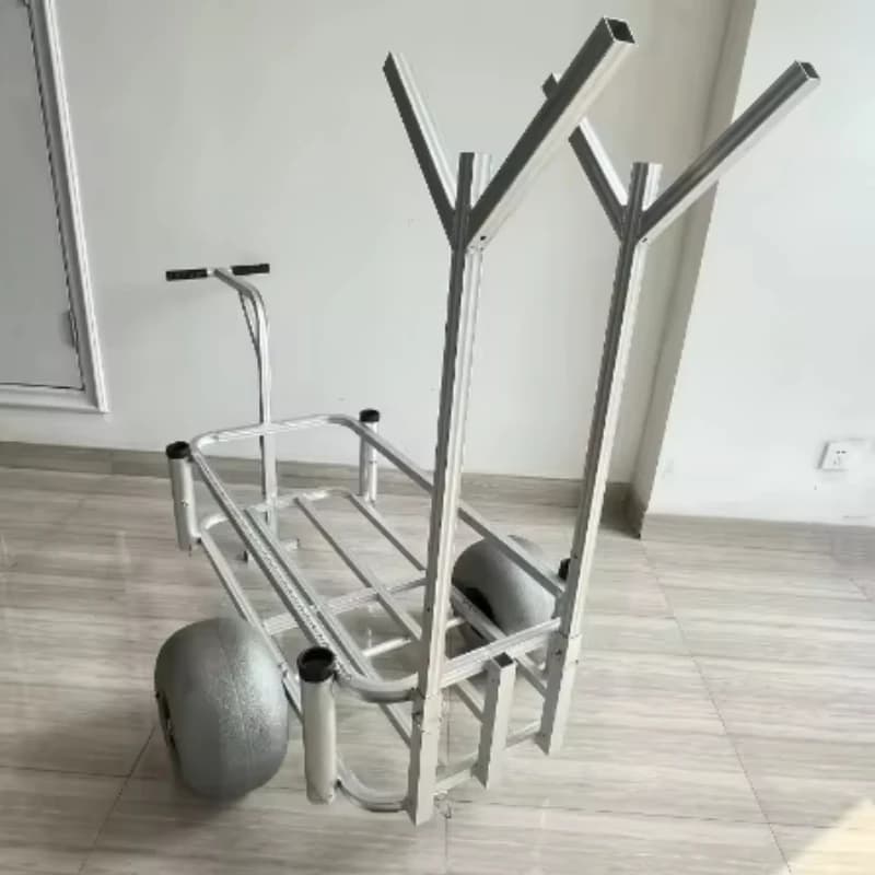 Aluminum beach car trolley carriage balloon wheel beach car fishing cart