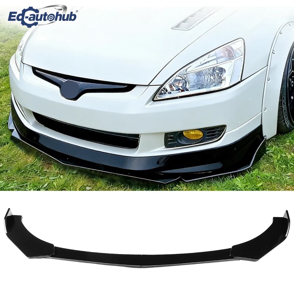 For Honda Accord Sedan Front Bumper Chin Lip Spoiler Gloss Black 2005-2008 Auto Accessory for Enhanced Vehicle Look