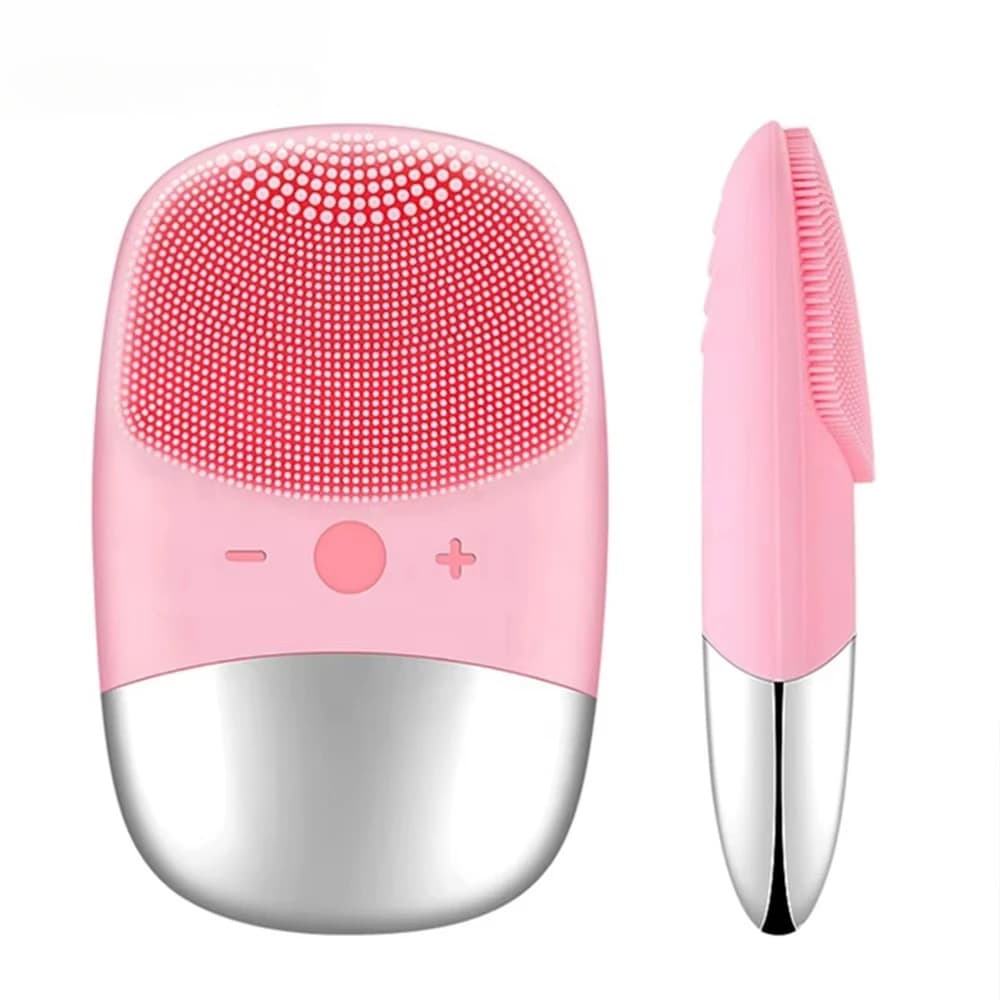 Rechargeable Electric Waterproof Sonic Facial Cleanser Cleansing Brush Silicone Women Deep Cleansing Exfoliating Massage