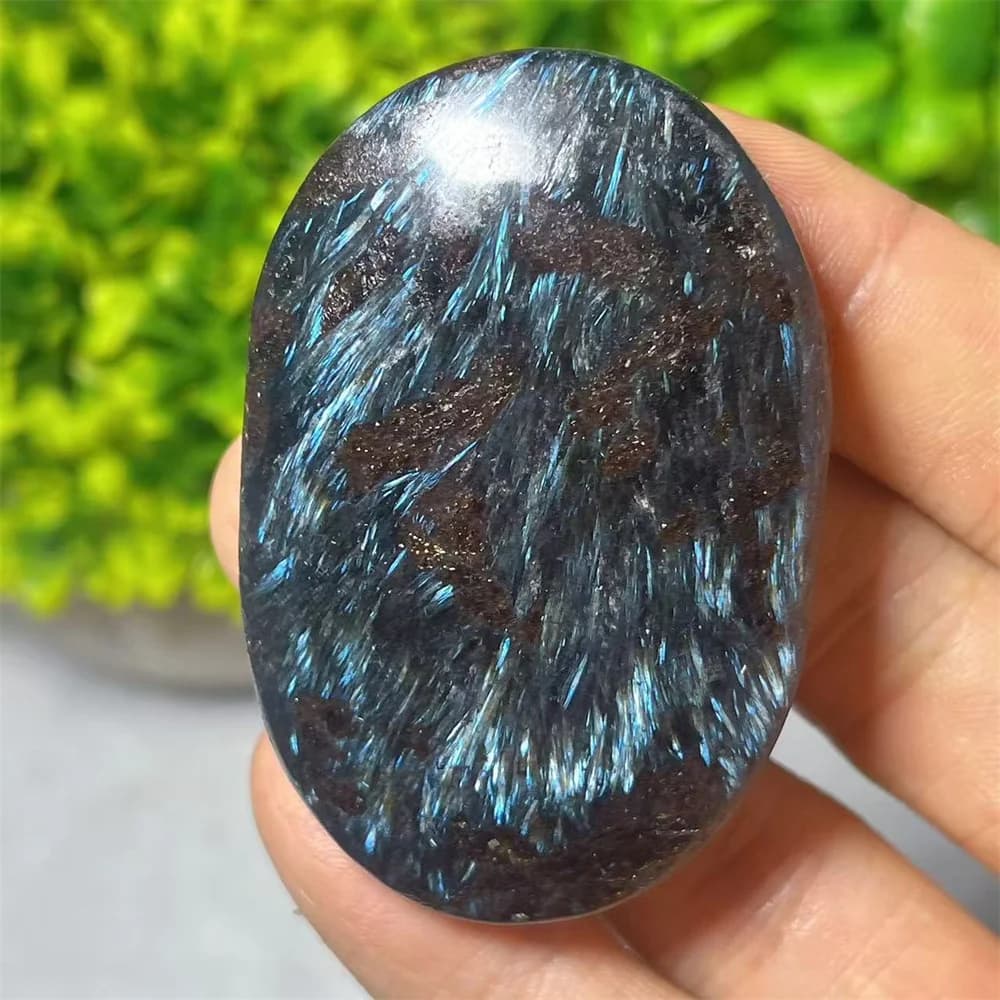 Astrophyllite Firework Crystal PalStone Polished Blue and Golden Firework Stand Stone Natural Crystal Home Decoration Gift