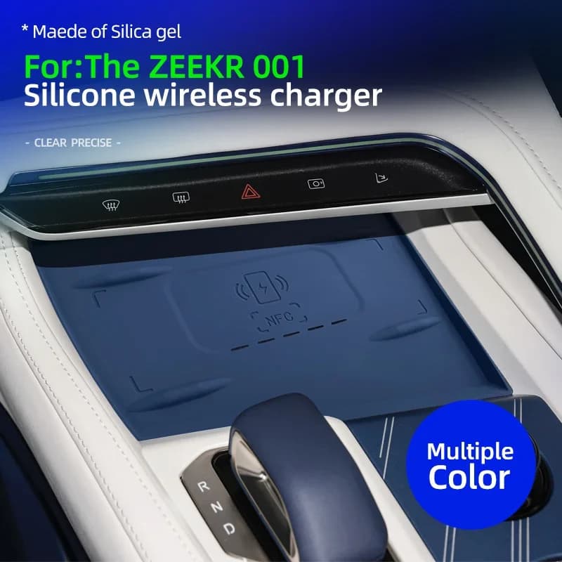 For 2024 ZEEKR 001 Mobile phone wireless charging Protective Sleeve Silicone Auto Supplies Accessories