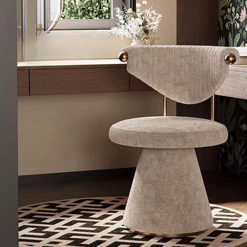 Bedroom makeup stool Master bedroom dressing stool Simple backrest Dresser stool Household
