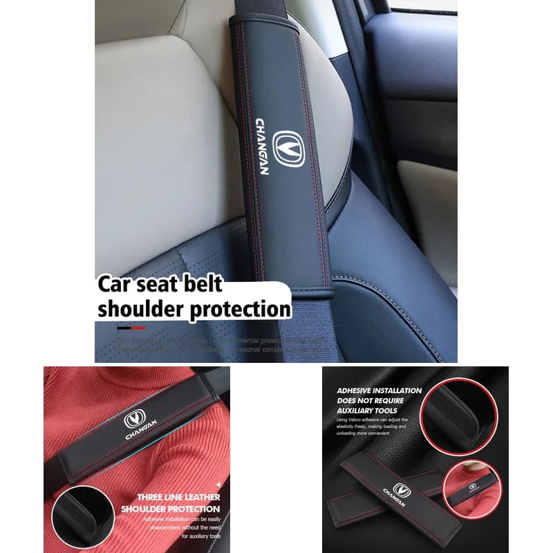 Breathable Car Seat Belt Shoulder Pad Auto Safety Strap Cushion Sleeve For Changan Raeton/Eado/CS35/CS15/CS95/Alsvin