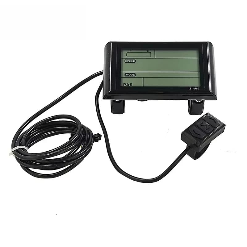 Electric Mountain Bike Scooter Electric Bike LCD Display, SW900 Dashboard Control Panel Speed Mileage Voltage Display