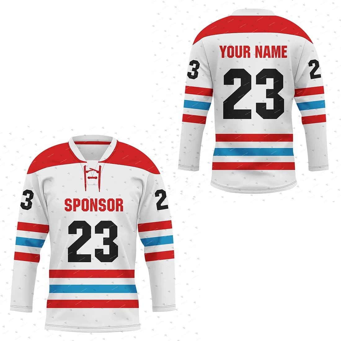Custom Name Logo Graffiti Retro Vintage Hockey Jersey Lace Shirts Long Sleeves 3D Print Unisex Harajuku Casual Funny Pullover 3
