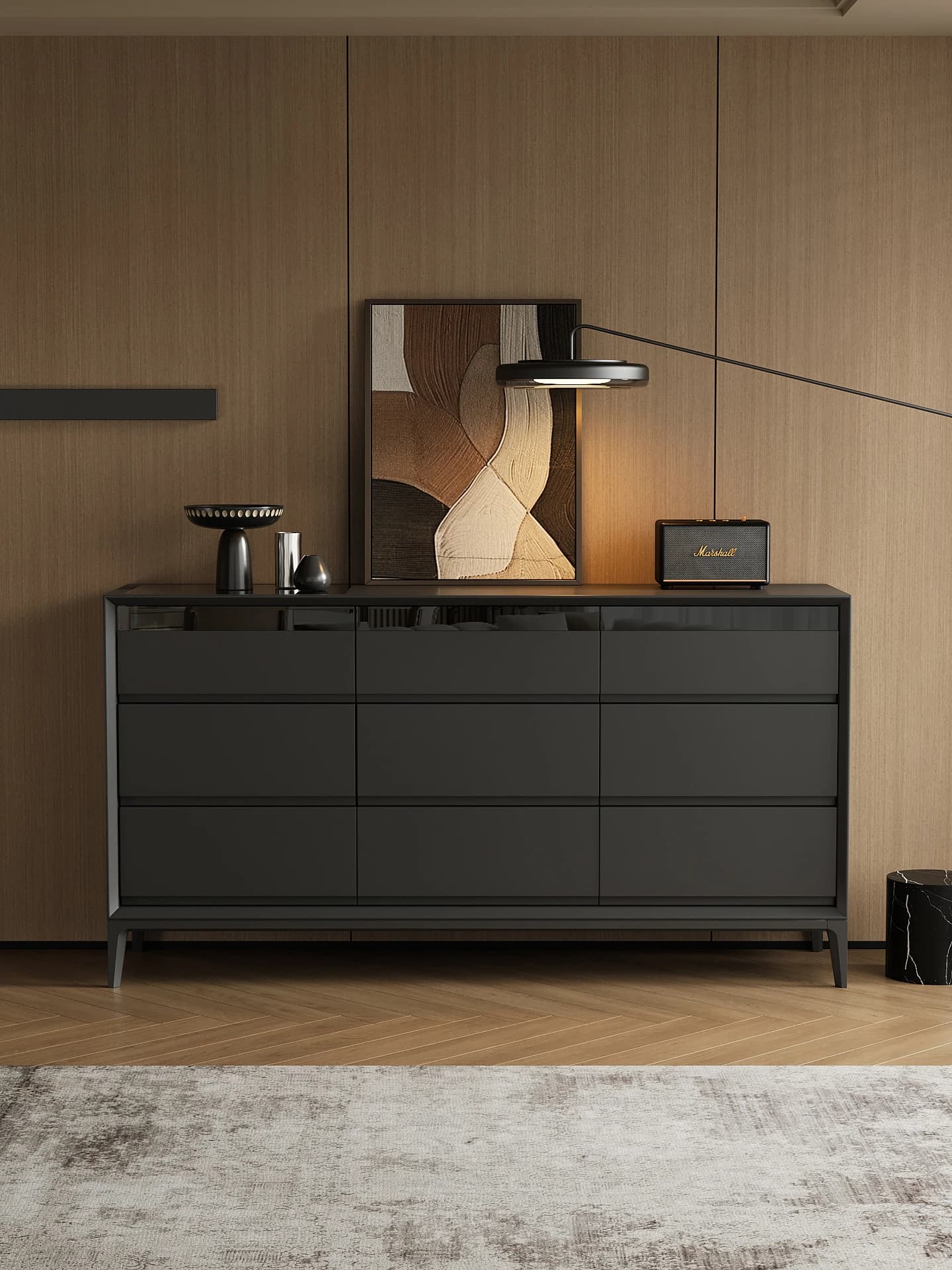 LTT Italian minimalist chest of drawers modern minimalist living room bedroom bedside storage wall storage cabinet
