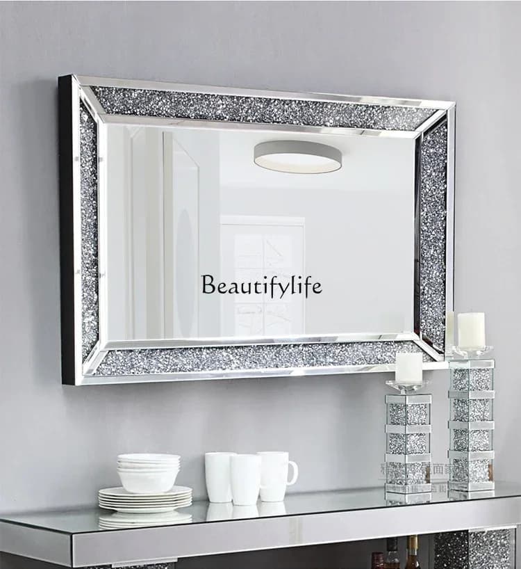 Modern Bathroom Mirror Rectangular Home Wall-Mounted Washroom Vanity Mirror Dressing Mirror