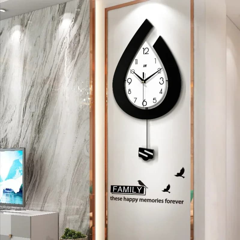 New Nordic Style Living Room Decoration Wall Clock Water Drop Creative Clock Modern Simple Home Silent Wall-mounted Quartz Clock