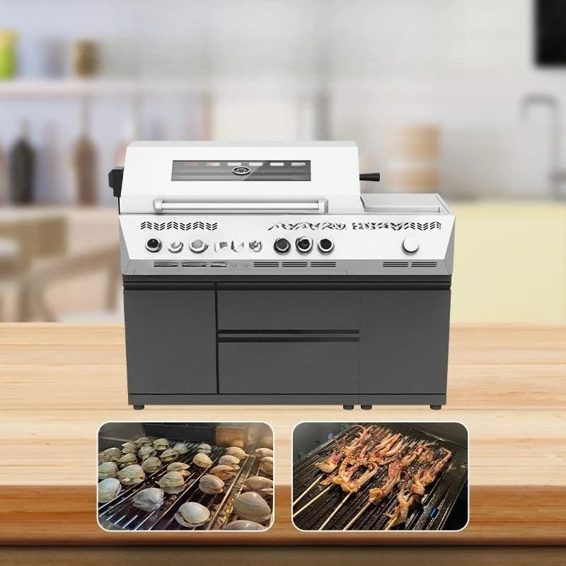 Stainless steel cabinet engineering kitchen cabinet  barbecue grill combination cabinet barbecue integrated group outdoor