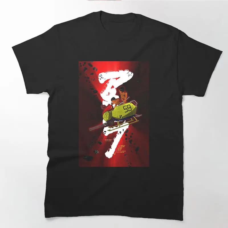 Akira Cyberpunk City Explosion Anime Gift T‑Shirt 0808 Retro Sci‑Fi Manga Graphic Tee Shotaro Kaneda Neo‑Tokyo Unisex Streetwear