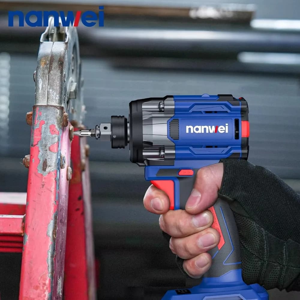 21V Cordless Impact Wrench Screwdriver Drill Set Electric Handheld Power Tool Kit