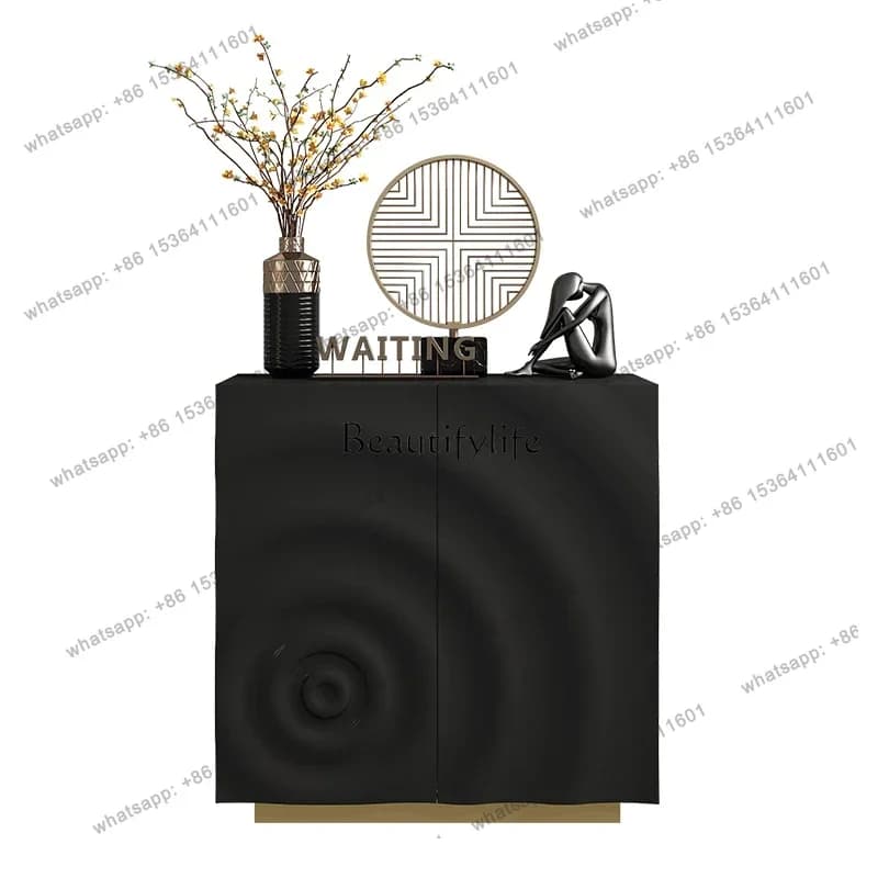 12Simple and modern dining side cabinet, fashionable and creative storage in the living room, decorative partition cabinet