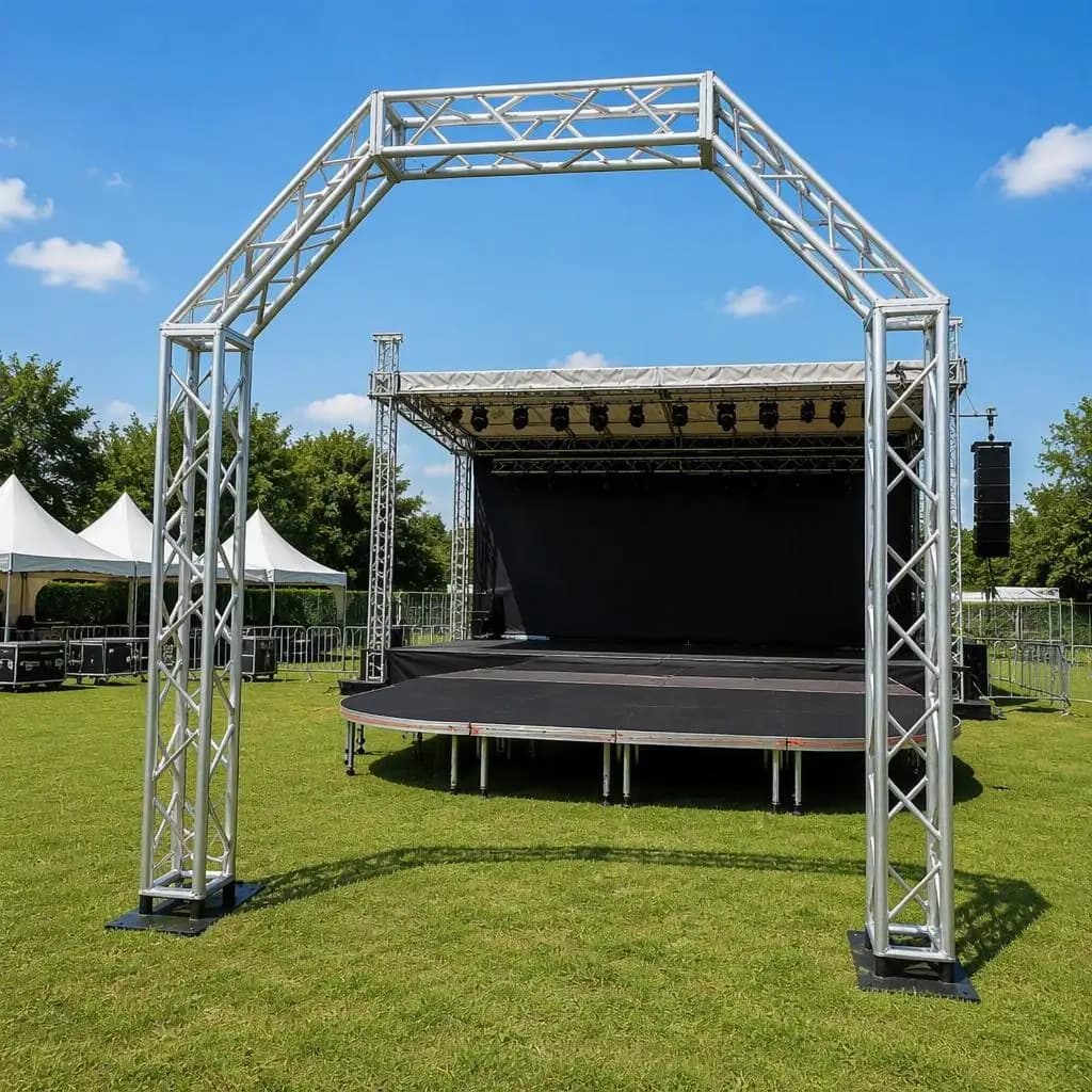 Portable Aluminum Flat Roof Truss Structure Stage Lighting square Lighting  Mobile Concert Escenario  Display