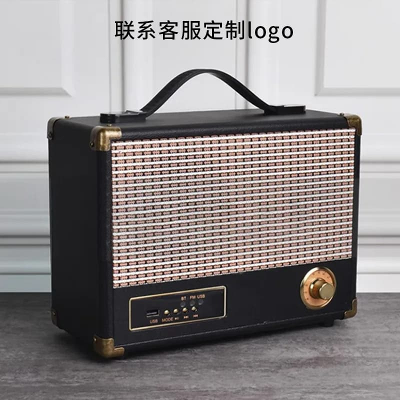 Retro Bluetooth audio portable portable outdoor light luxury home furnishings plug-in speaker