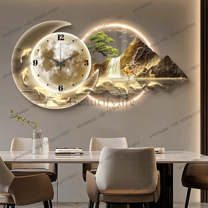 Creative Aesthetic Clock Wall Minimalist High Quality Light Luxury Nordic Fashion Wall Watch Interior Reloj De Pared Home Decor