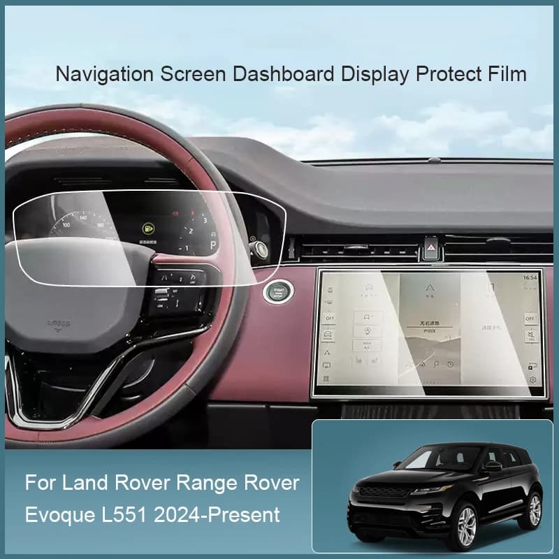 For LAND ROVER RANGE ROVER EVOQUE L551 2024-Present Car GPS Navigation Screen Protect Tempered Film Dashboard Display Sticker
