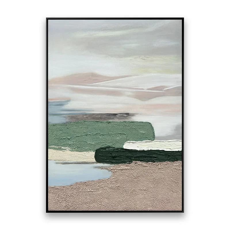 New Chinese abstract pure hand-painted Dafen Village oil painting, entrance texture decorative painting mural, living room hang