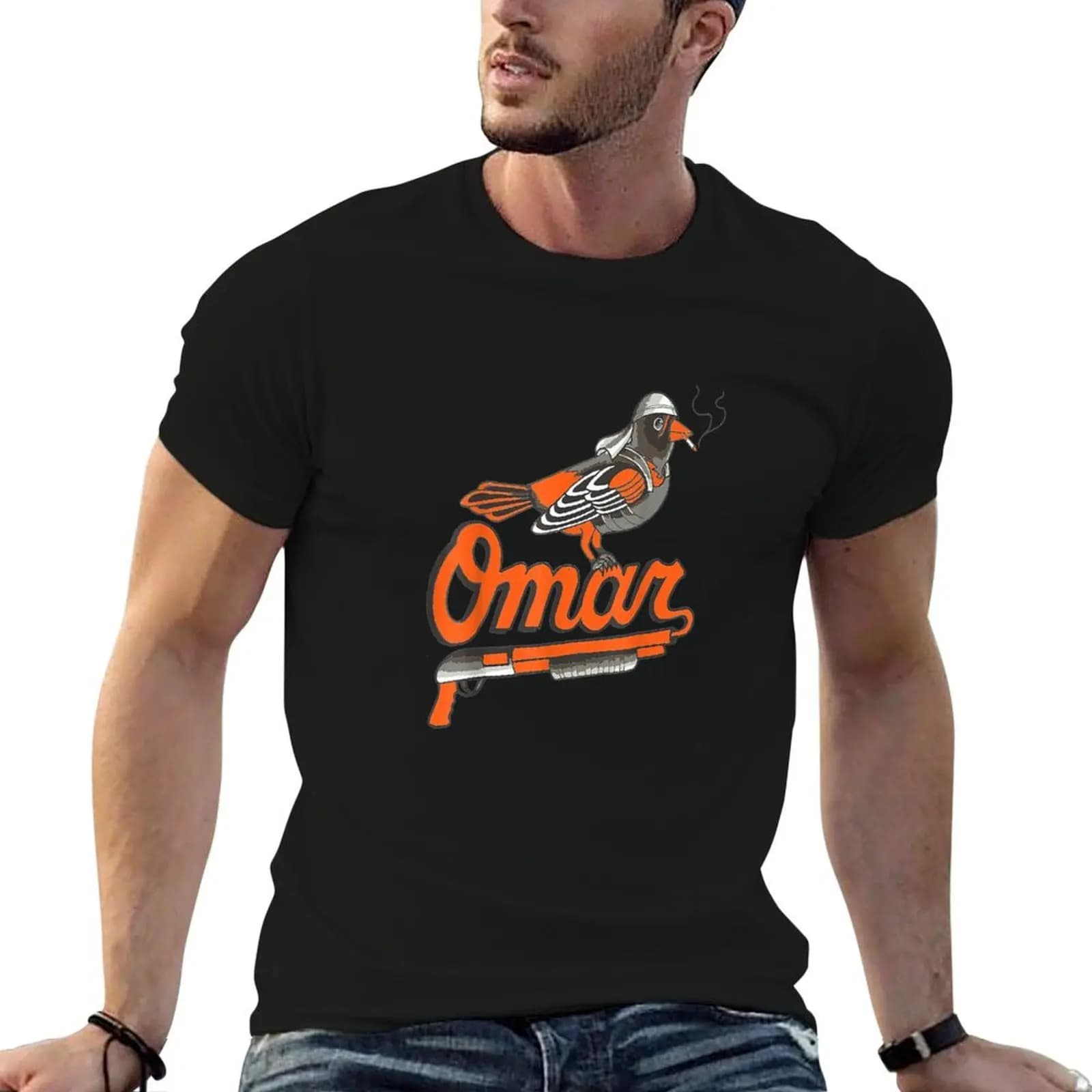 Omar-Orioles T-Shirt clothes summer tops plain t shirts men