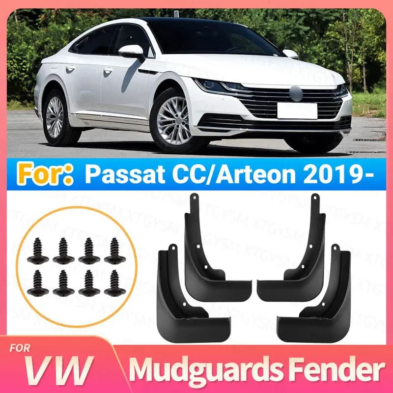 Fender Mudguard Mudguards FOR VW Volkswagen Passat CC Arteon 2019-2026 Sedan Vehicle Exterior Decor ABS Protective Accessories