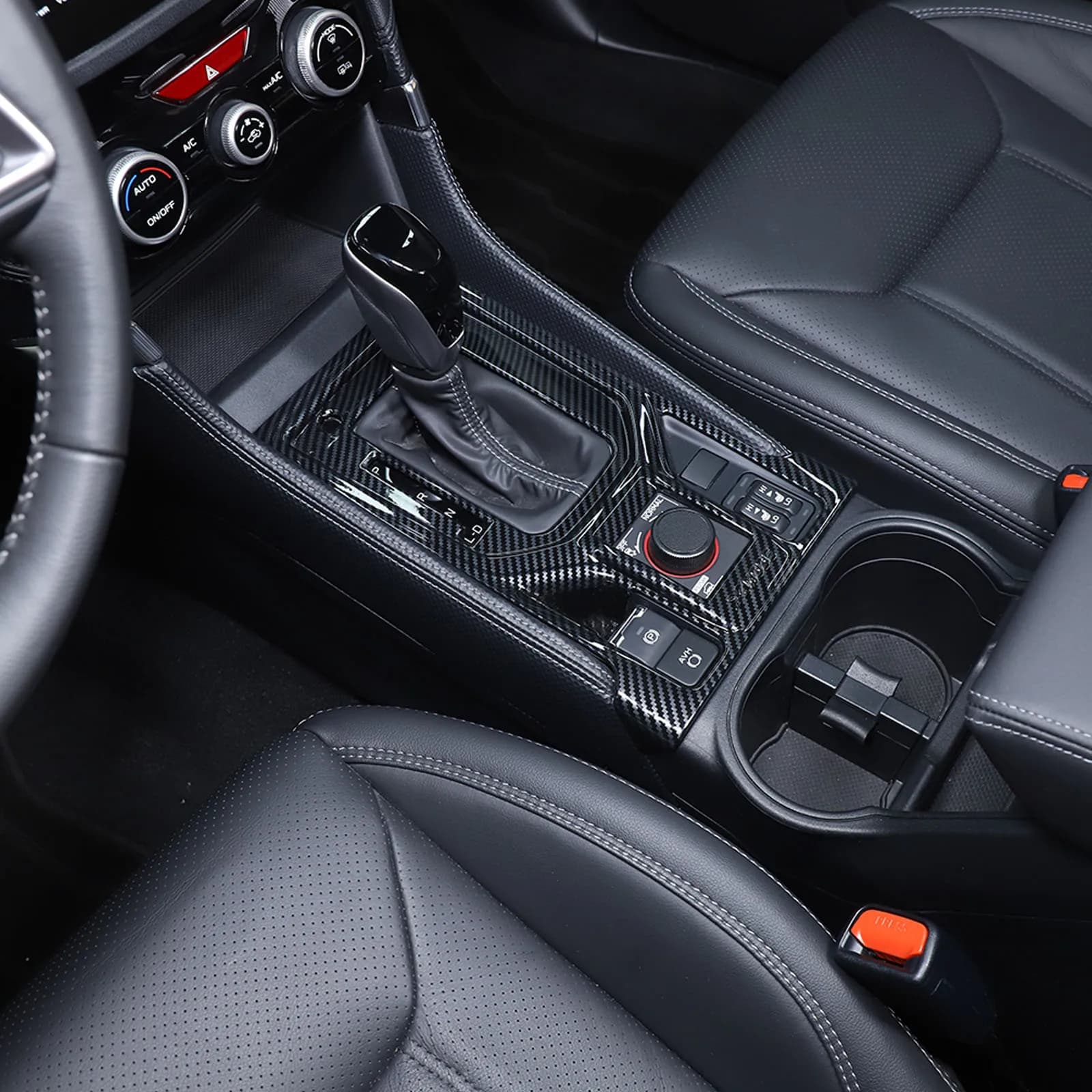 Suitable For 2019-24 Subaru Forester ABS Interior Kit Carbon Fiber Car Dashboard Console Gear Shift Panel A/C outlet Cover Trim