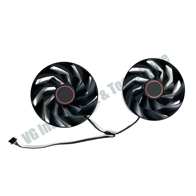 New For GPU Fan Replacement For Sapphire PULSE RX 7600 XT RX 7700 XT, Dual 95mm 4Pin Dual Ball Bearing, High Airflow GPU Cooler