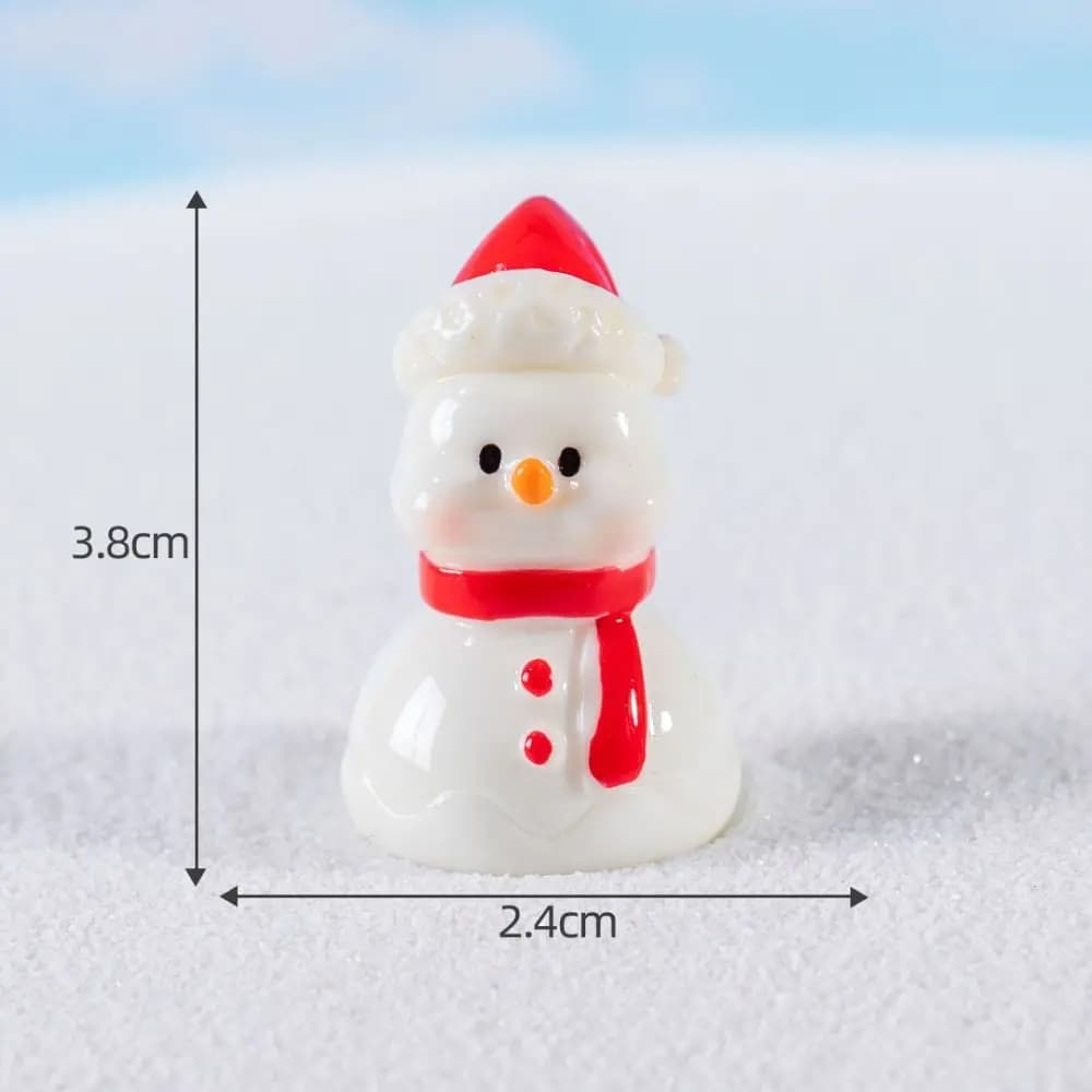 Creative Bonsai Decor Micro Landscape Resin Snow Scene Christmas Miniature Mini DIY Santa Claus Figurines Gifts Decorations