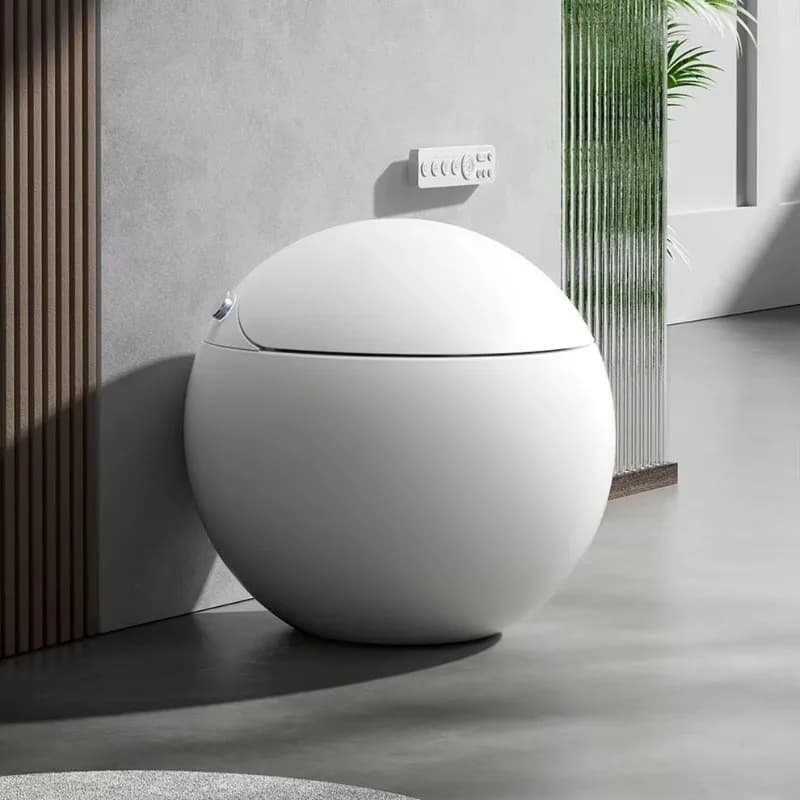 Egg Shaped Automatic Open Sensor Flush Bathroom Auto Close Toilet for Hotel Bidet Toilet Electric  with Heated Seat