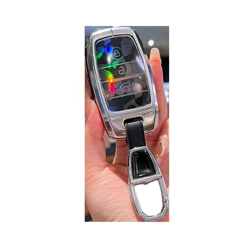 Zinc Alloy Key Cover Case for KIA K3/Seltos/K5/K2/Sportage/KX5/K4/KX3/Forte/Stonic - Protective Key Fob Shell Key Bag Chain
