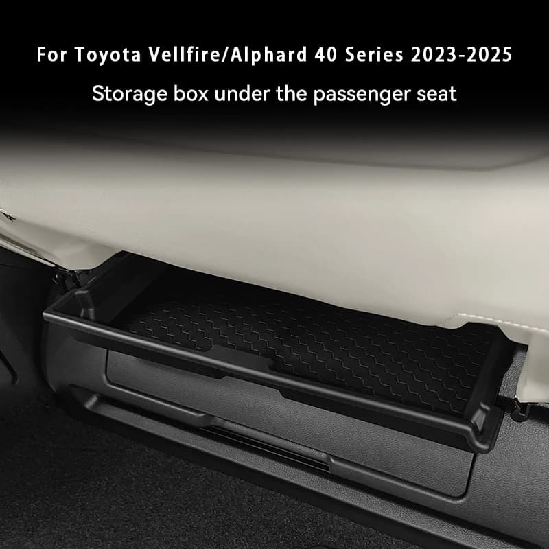 For Toyota Vellfire/Alphard 40 Series 2023-2025 Storage Box Under The Passenger Seat Car Organizer Tray Interior Accessories