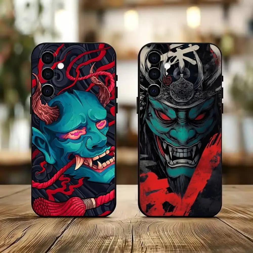 Hannya Mask  Phone Case For Samsung Galaxy A73,A72,A71,A70,A53,A52,A51,Others Soft Black Cover
