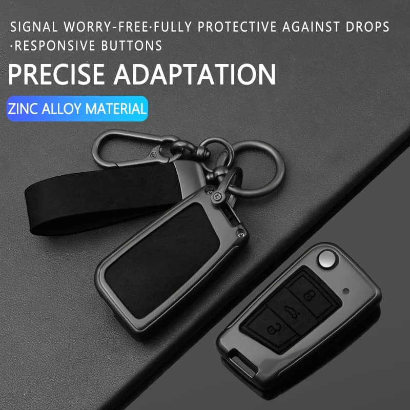 Alloy Car Key Case Cover for VW Volkswagen Golf 7 Seat Arona Passat B8 Seat Leon MK4 Polo Tiguan Beetle Caddy Up Skoda Accessory