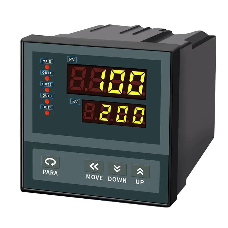 Temperature Controller, Digital Dual Display 4-20mA Output, Industrial Process Control Panel Mounted