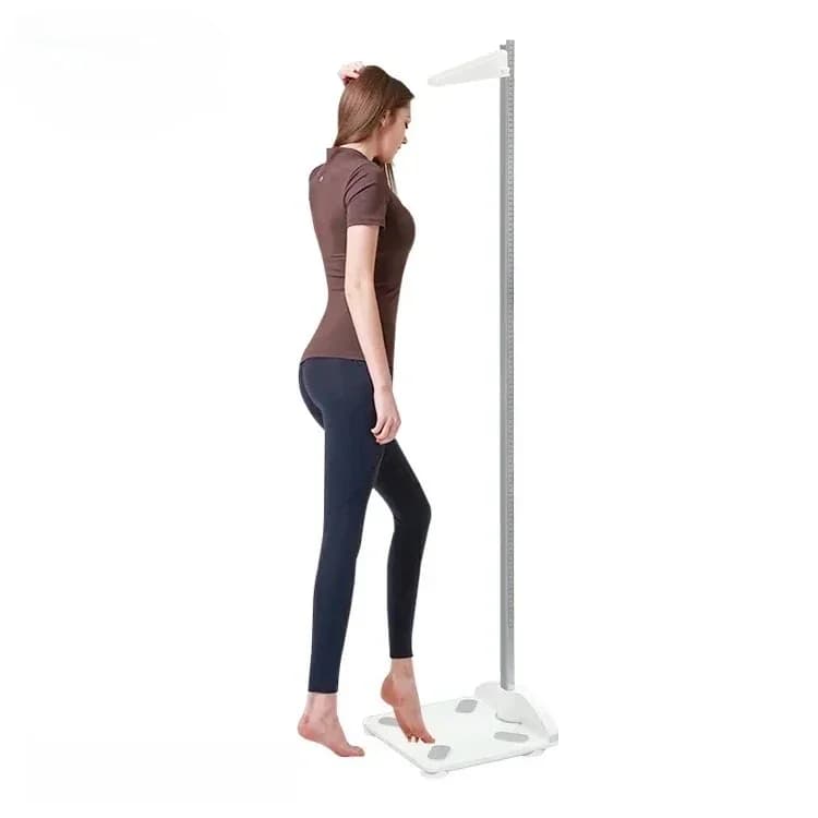 Adult Medical Bmi Machine Ultrasonic Weighing Scale Instrument Body Composition Height And Weight Scale With Height Measuring