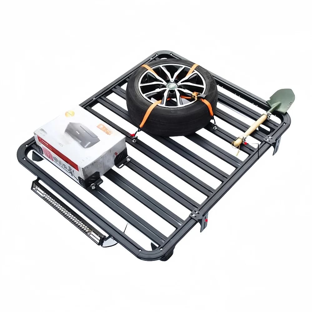 Space-Saving 4x4 Aluminum Alloy Cargo Carriers ABS Platform Basket Roof Rack Off-Road Roof Luggage Racks Jep Wrangler 4runner