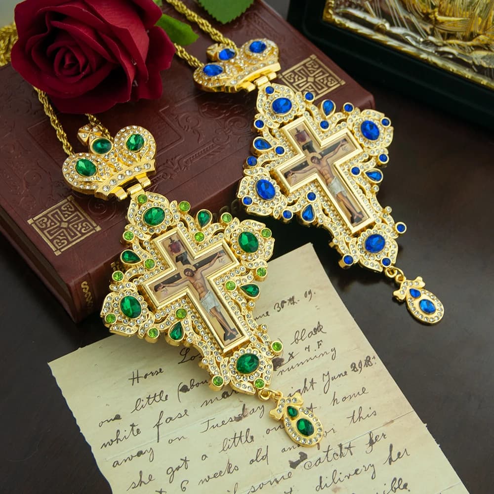 New 2026 Orthodox Cross Pendant Jesus Cross Pendant Priest Chest Pendant Ritual Supplies Orthodox Cross Pendant exquisite Gift