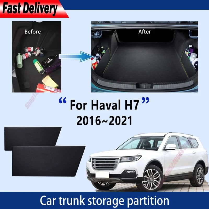 For Haval H7 2016 2017 2018 2019 2020 2021 20 Thickening Trunk Storage Partition Multifunction Auto Interior Parts Organizer