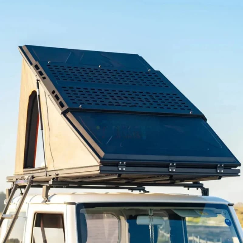 High Quality OEM Single Person Hard Shell Triangle Car Roof Tent Waterproof Offroad Outdoor Camping Shelter