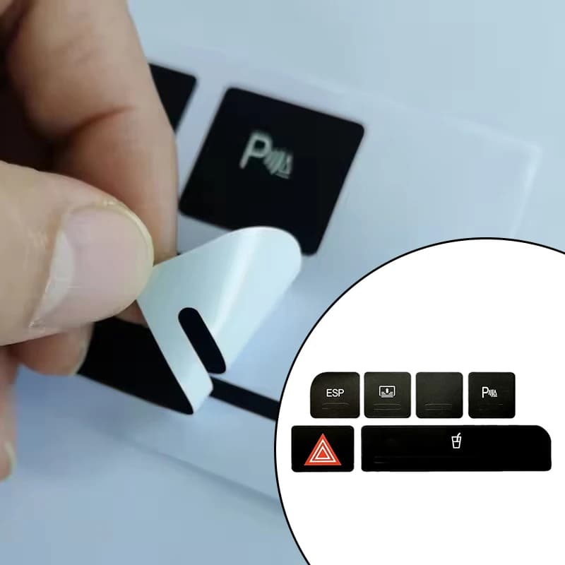 Car ESP Cup Emergency Repair Stickers for Audi A4 2004 2005 2006 Car Flash Switch Button Cover Cup Holder Stickers Auto Decals