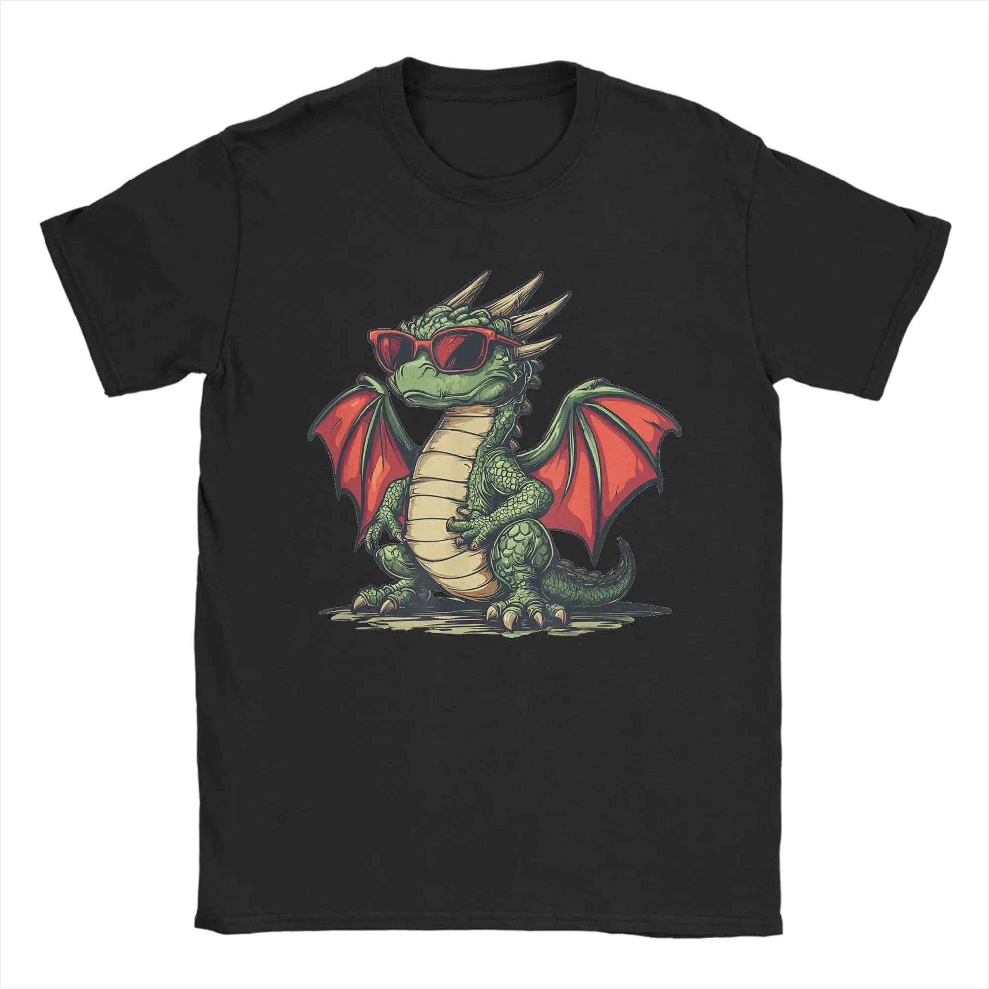 Unique Epic Statement with This Dragon in Bold Shades T-Shirt for Men Round Neck Pure Cotton T Shirt  Short Sleeve Tee Shirt